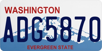 WA license plate ADG5870