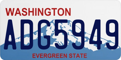 WA license plate ADG5949