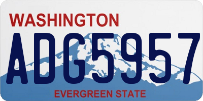 WA license plate ADG5957
