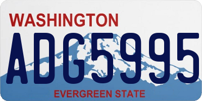 WA license plate ADG5995