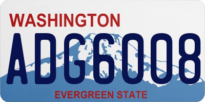 WA license plate ADG6008