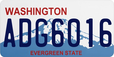 WA license plate ADG6016