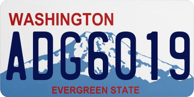 WA license plate ADG6019