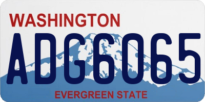 WA license plate ADG6065