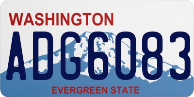 WA license plate ADG6083