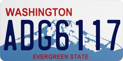 WA license plate ADG6117