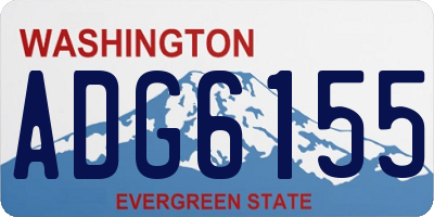 WA license plate ADG6155