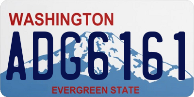 WA license plate ADG6161