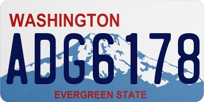 WA license plate ADG6178