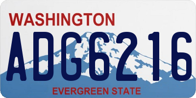 WA license plate ADG6216