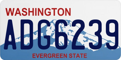 WA license plate ADG6239