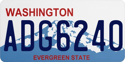 WA license plate ADG6240