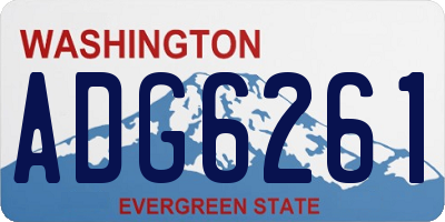 WA license plate ADG6261
