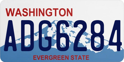WA license plate ADG6284
