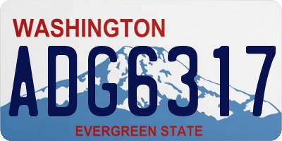 WA license plate ADG6317