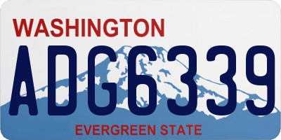 WA license plate ADG6339