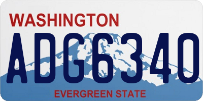 WA license plate ADG6340