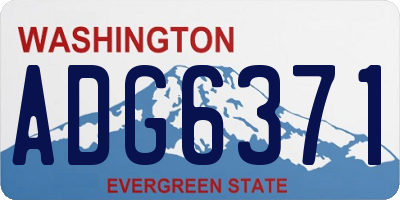 WA license plate ADG6371