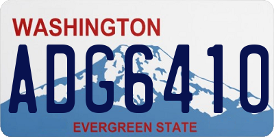 WA license plate ADG6410
