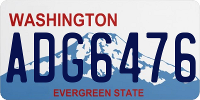 WA license plate ADG6476