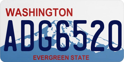 WA license plate ADG6520