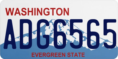 WA license plate ADG6565