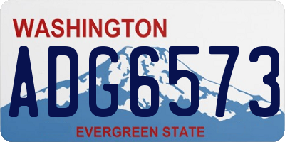 WA license plate ADG6573