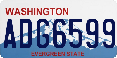 WA license plate ADG6599