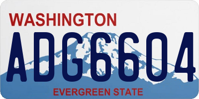 WA license plate ADG6604