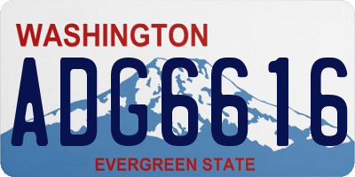 WA license plate ADG6616