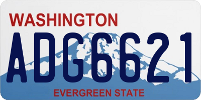 WA license plate ADG6621