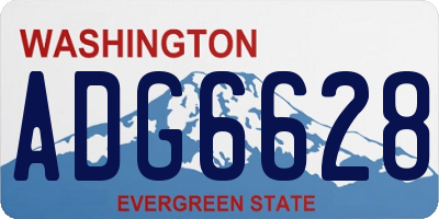 WA license plate ADG6628