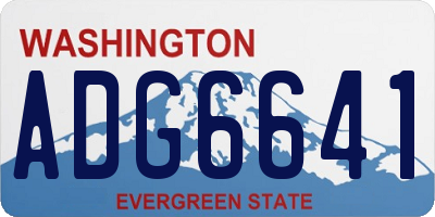 WA license plate ADG6641