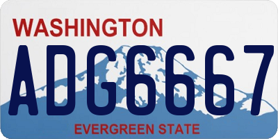 WA license plate ADG6667