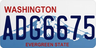 WA license plate ADG6675