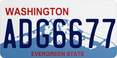 WA license plate ADG6677