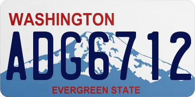 WA license plate ADG6712