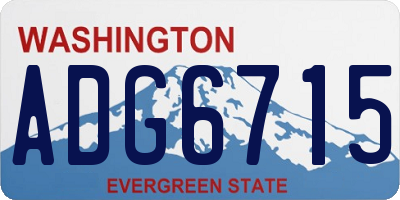 WA license plate ADG6715
