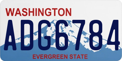 WA license plate ADG6784