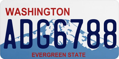 WA license plate ADG6788