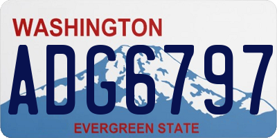 WA license plate ADG6797