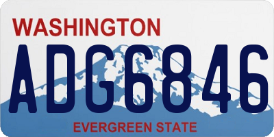 WA license plate ADG6846