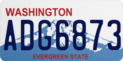 WA license plate ADG6873