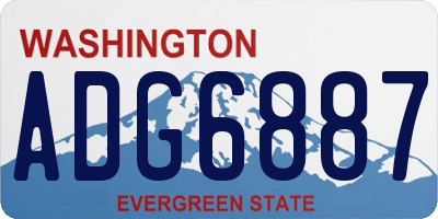 WA license plate ADG6887