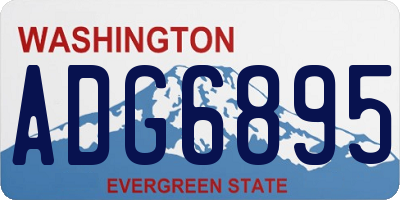 WA license plate ADG6895