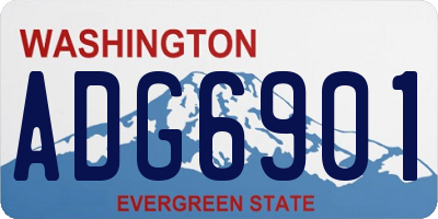 WA license plate ADG6901