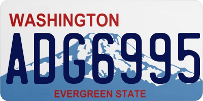 WA license plate ADG6995
