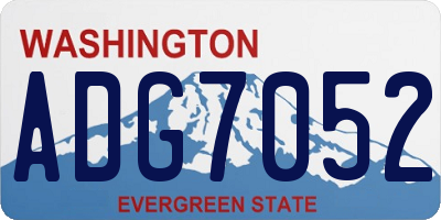 WA license plate ADG7052