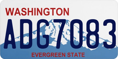WA license plate ADG7083