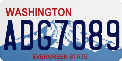 WA license plate ADG7089